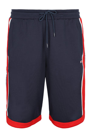 Track shorts with logoed side stripes-0